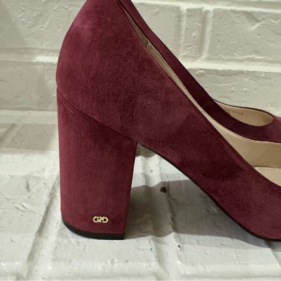 Cole Haan Red Suede Block Heel Pumps 9.5 - Picture 2 of 6